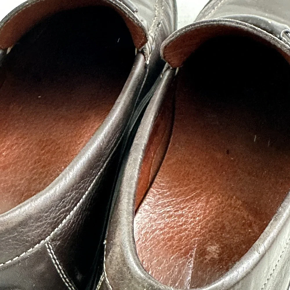 Donald J Pliner‎ Men's Leather Driving Shoes 8.5 Brown Mocs Horsebit Loafers